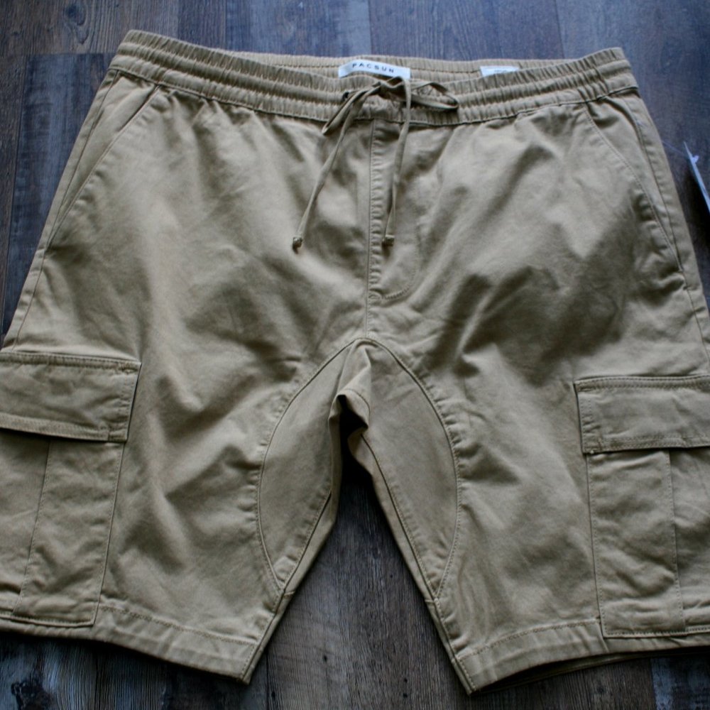 Men Khaki Cargo Short w/tags PacSun (Retail 44.95)